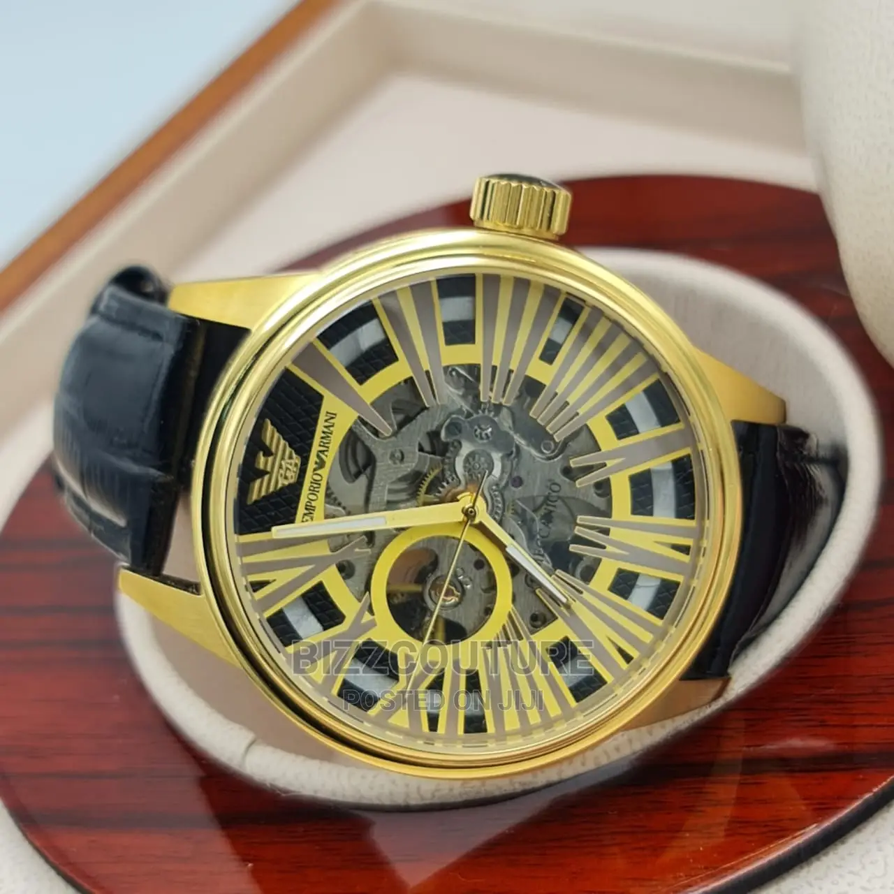 ARMANI Top Notch Leather Watch Available in Store