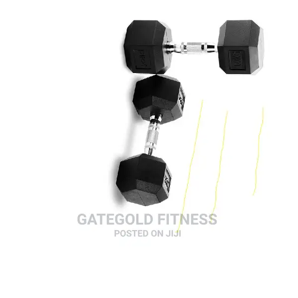 Rubber Hex Dumbbell 12.5kg [Pair]