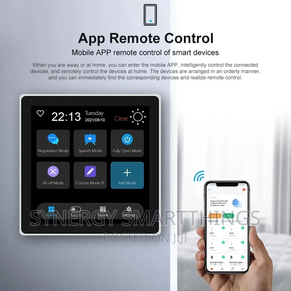 Tuya Zigbee Smart Home Control Panel 4" LCD Touch With 3gang