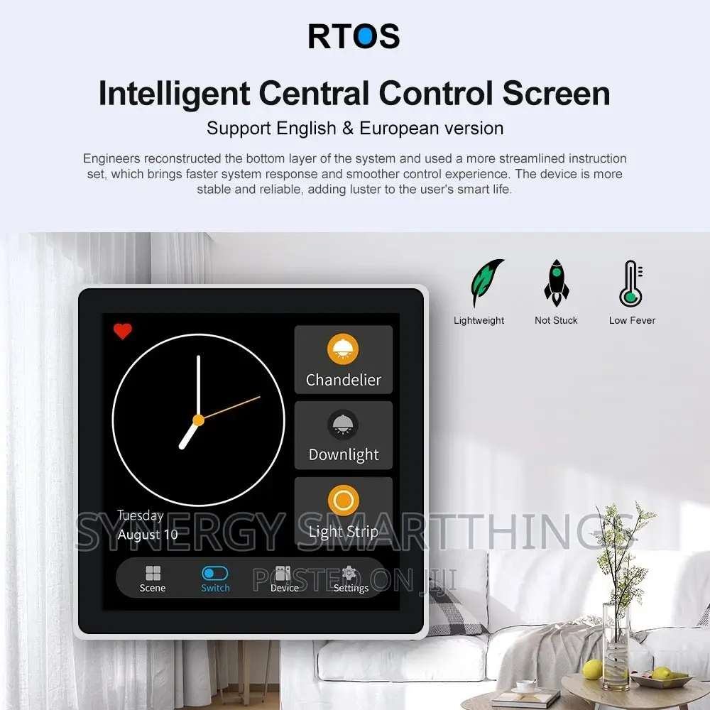 Tuya Zigbee Smart Home Control Panel 4" LCD Touch With 3gang