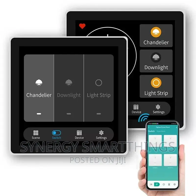 Tuya Zigbee Smart Home Control Panel 4" LCD Touch With 3gang