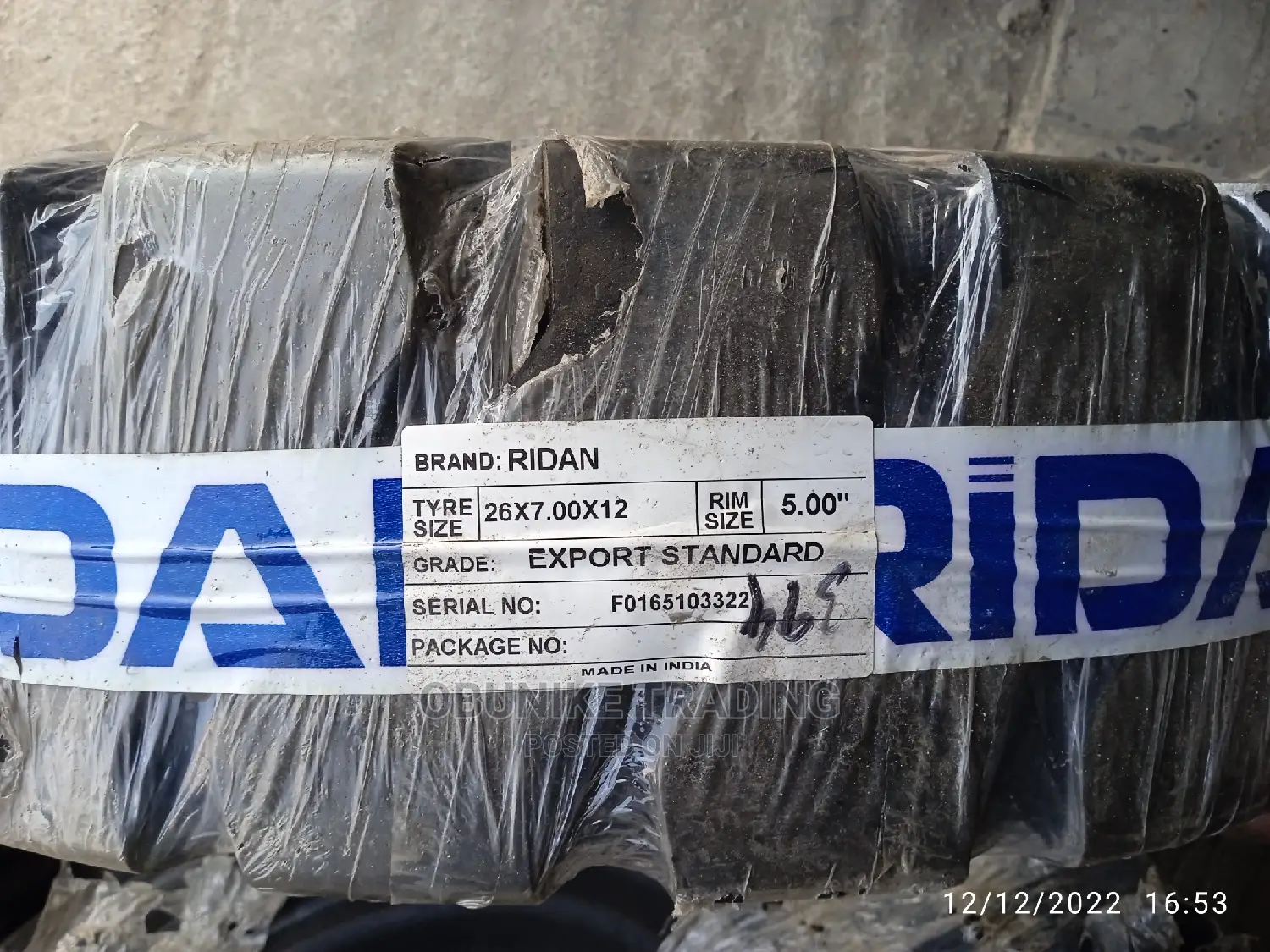 7.00-12 Solid Tyre.