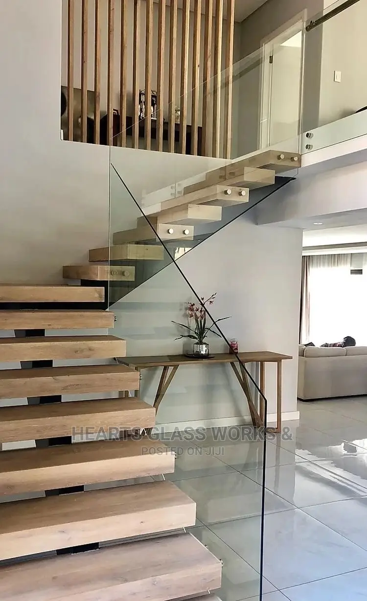 Glass Stairs Railings With Tempered Glass 