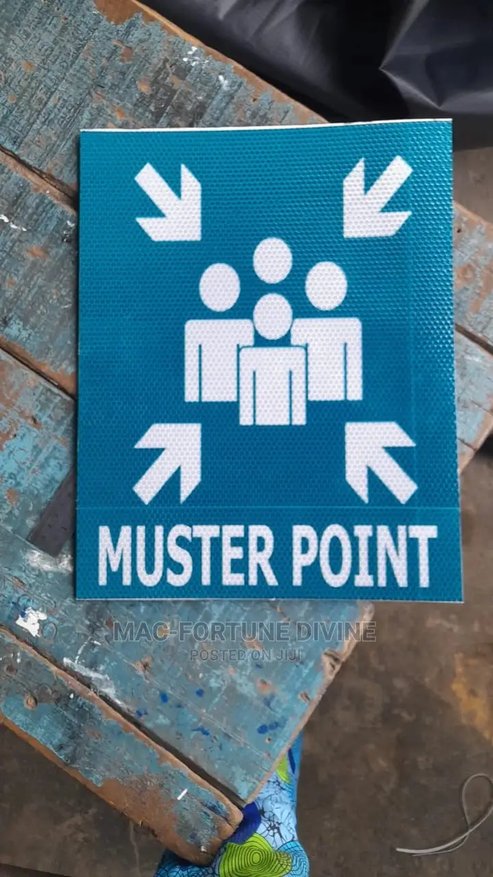 High Quality Muster Point Signage With Reflective