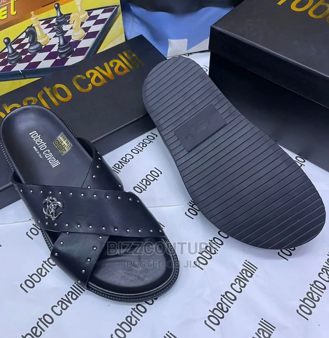 ROBERTO CAVALLI Top Notch Slippers Available in Store