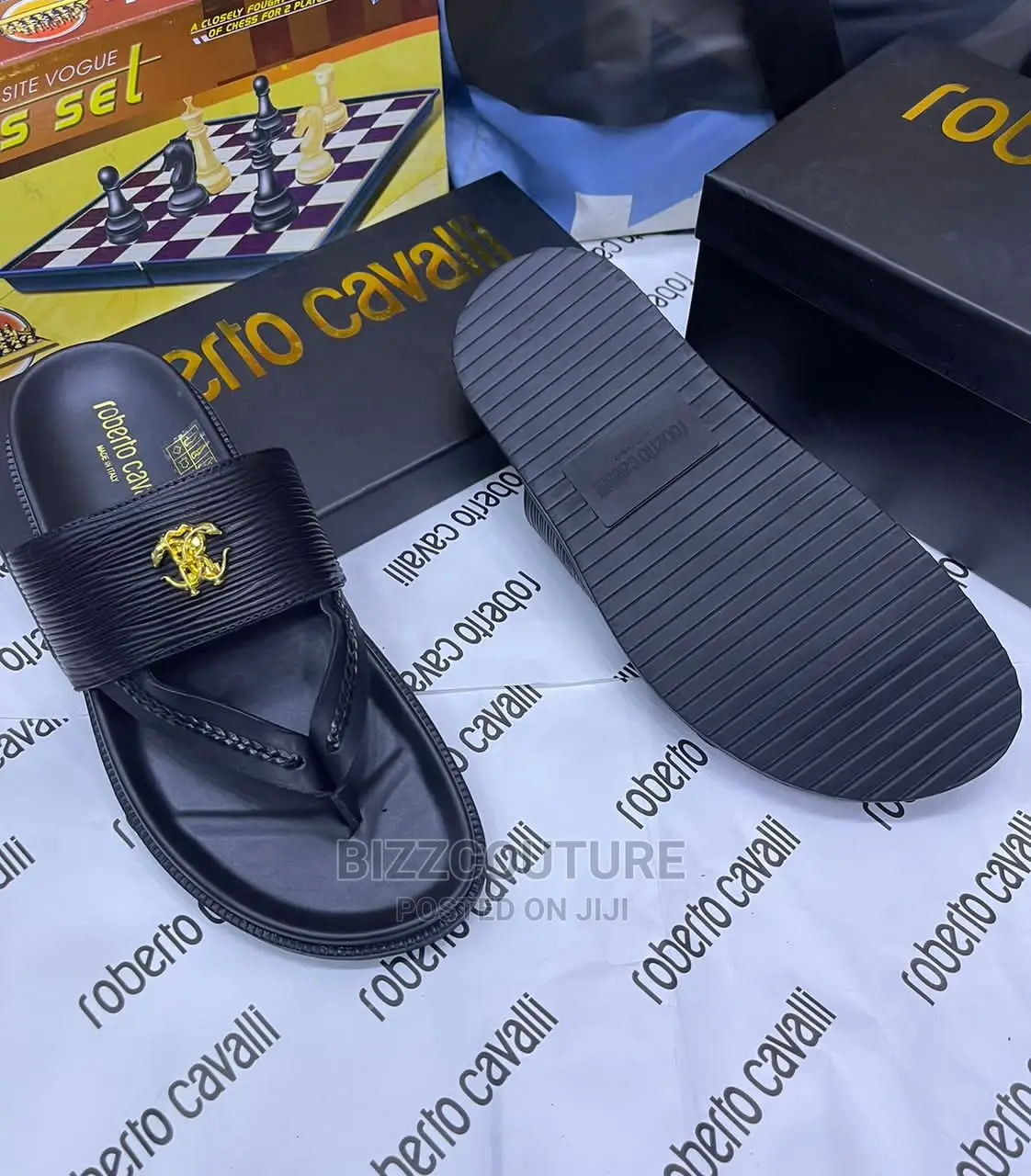 ROBERTO CAVALLI Top Notch Slippers Available in Store