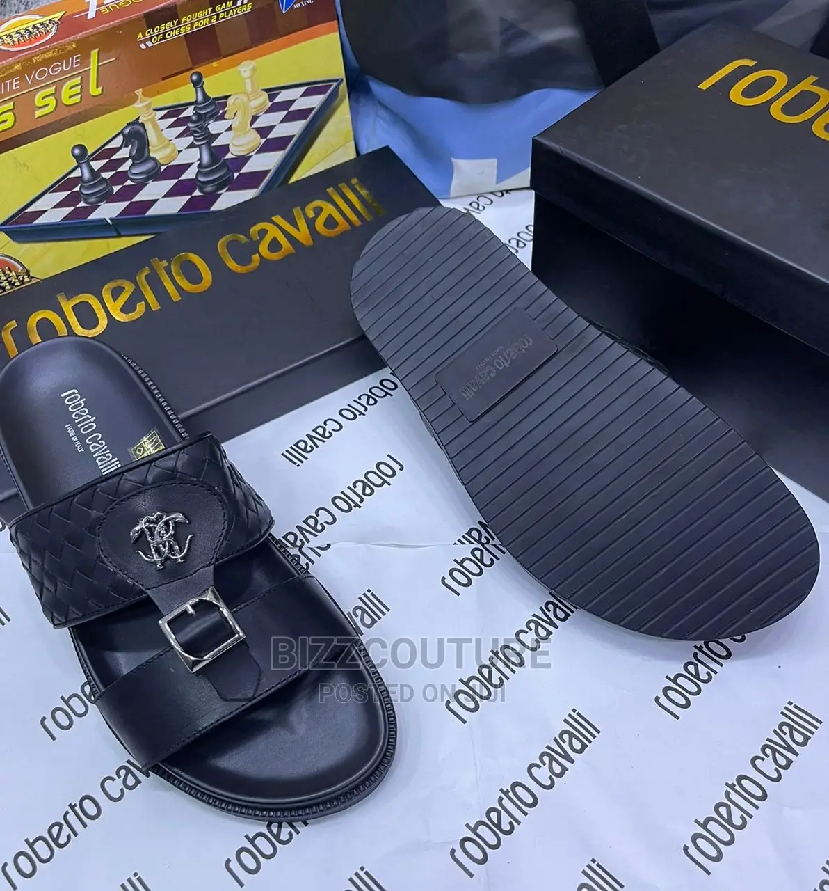 ROBERTO CAVALLI Top Notch Slippers Available in Store