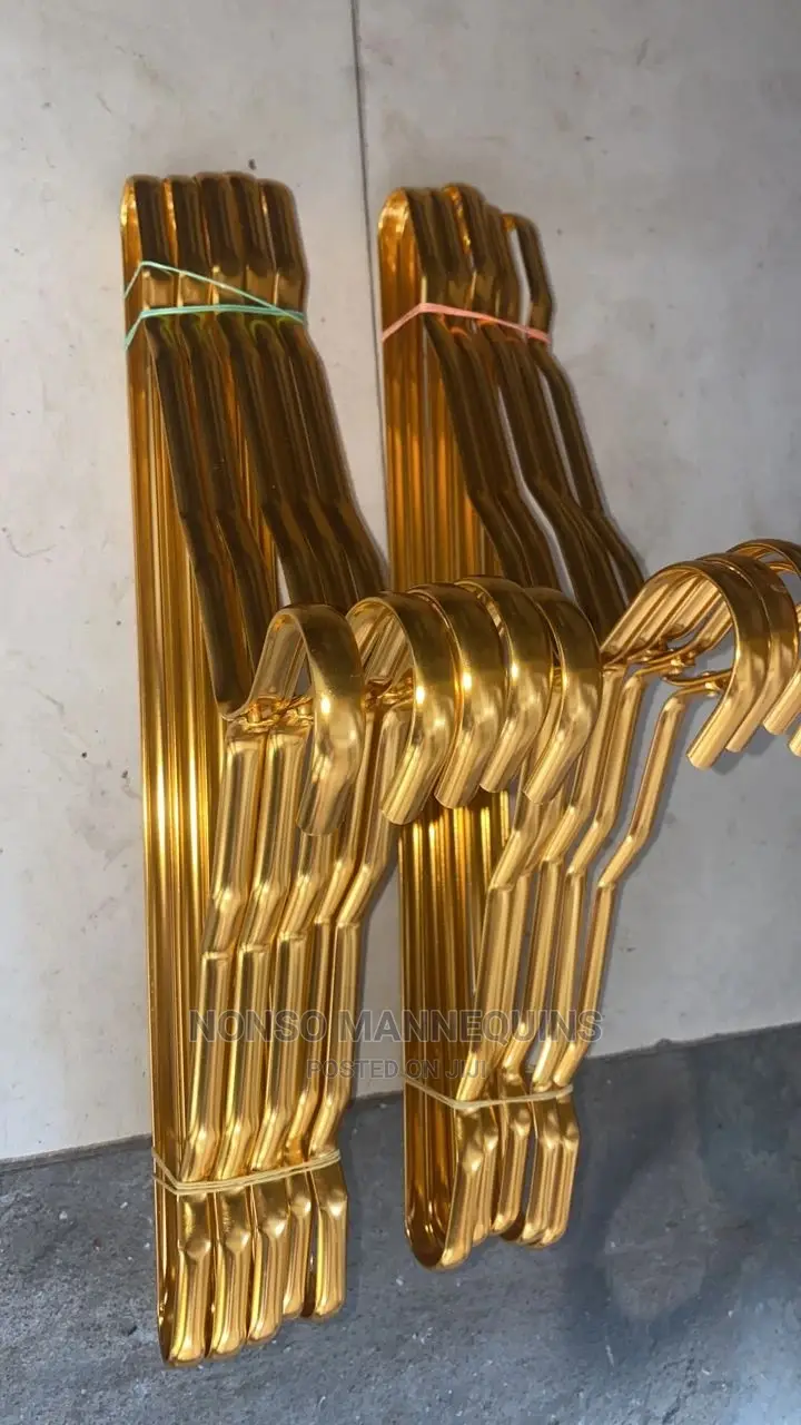 Gold Chrome Hangers For Luxury Boutique