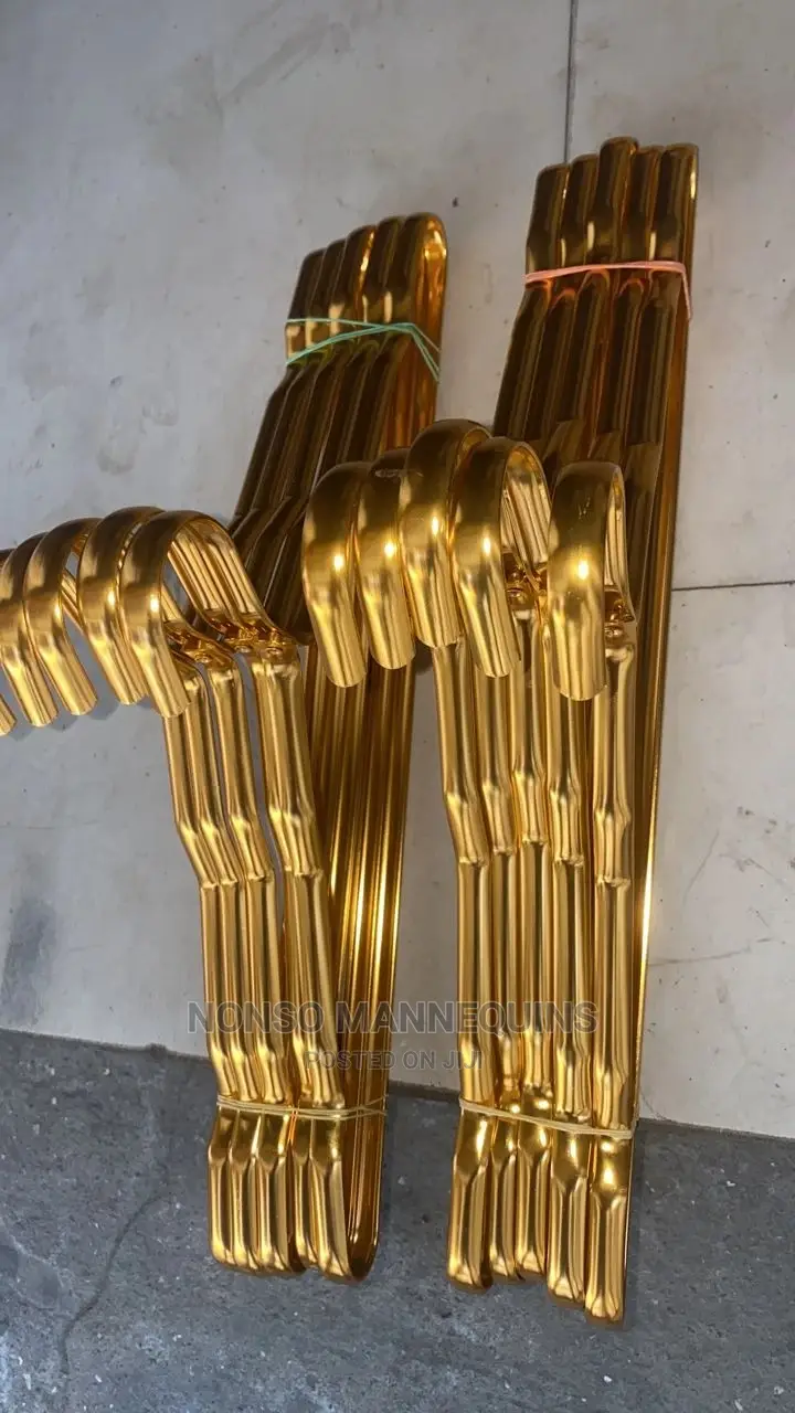 Gold Chrome Hangers For Luxury Boutique