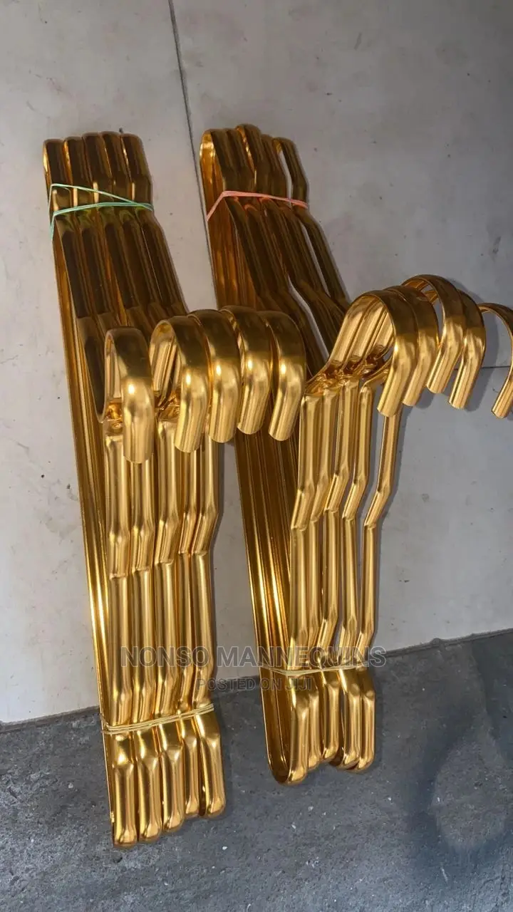 Gold Chrome Hangers For Luxury Boutique