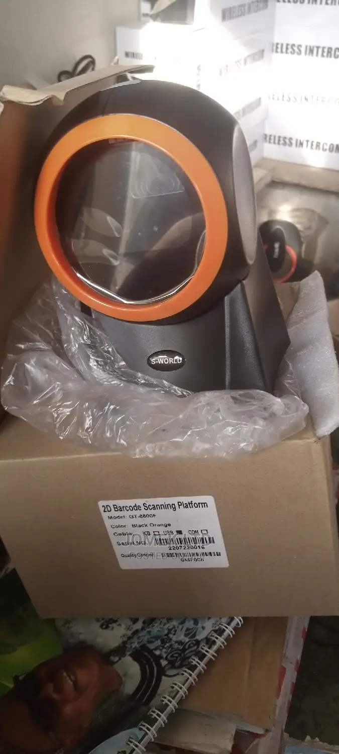 2d 1d Qr Desktop Barcode Scanner, Omnidirectional Reader