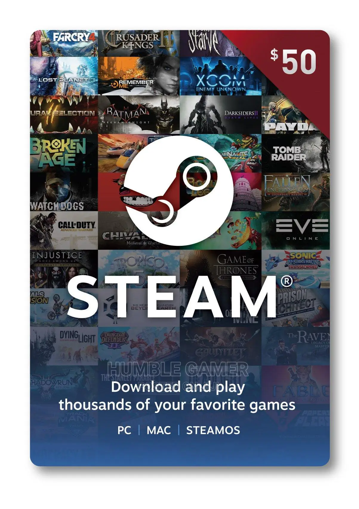 Steam $50 USD Gift Cards And More Available