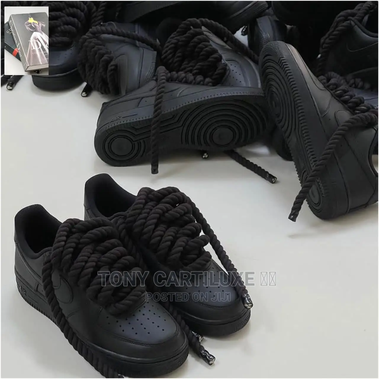Customs X Nike Airforce 1 Low ‘Black Chunky Lace