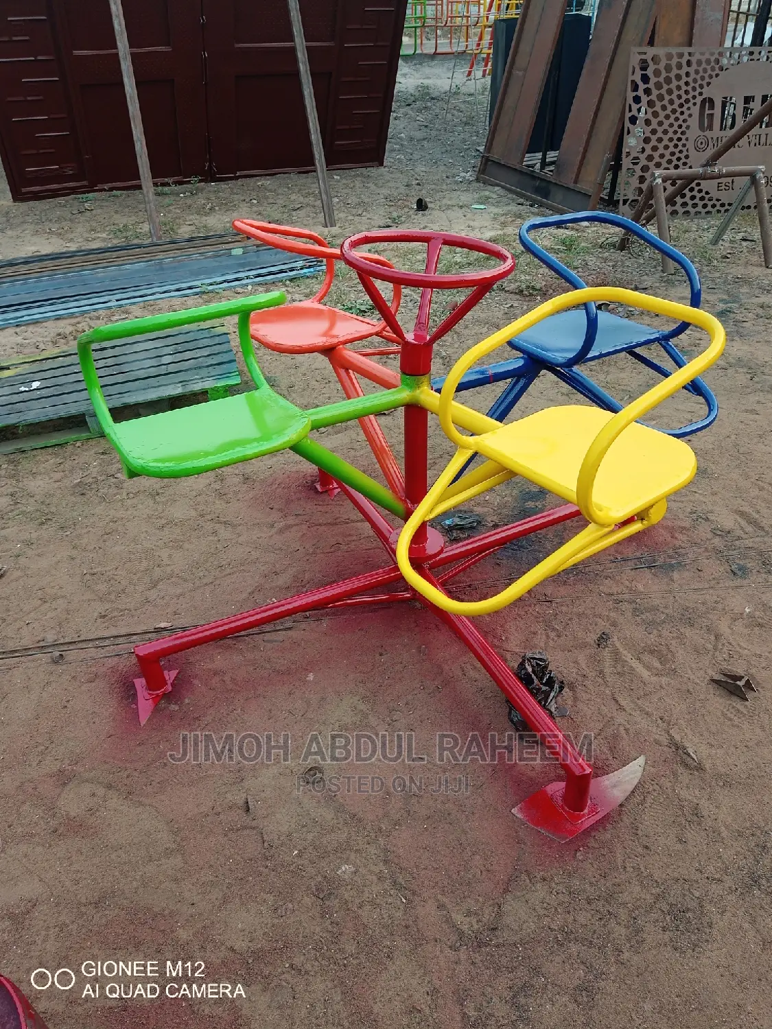 Marryys Go Round, Slides, Swing, And Ziqsor.