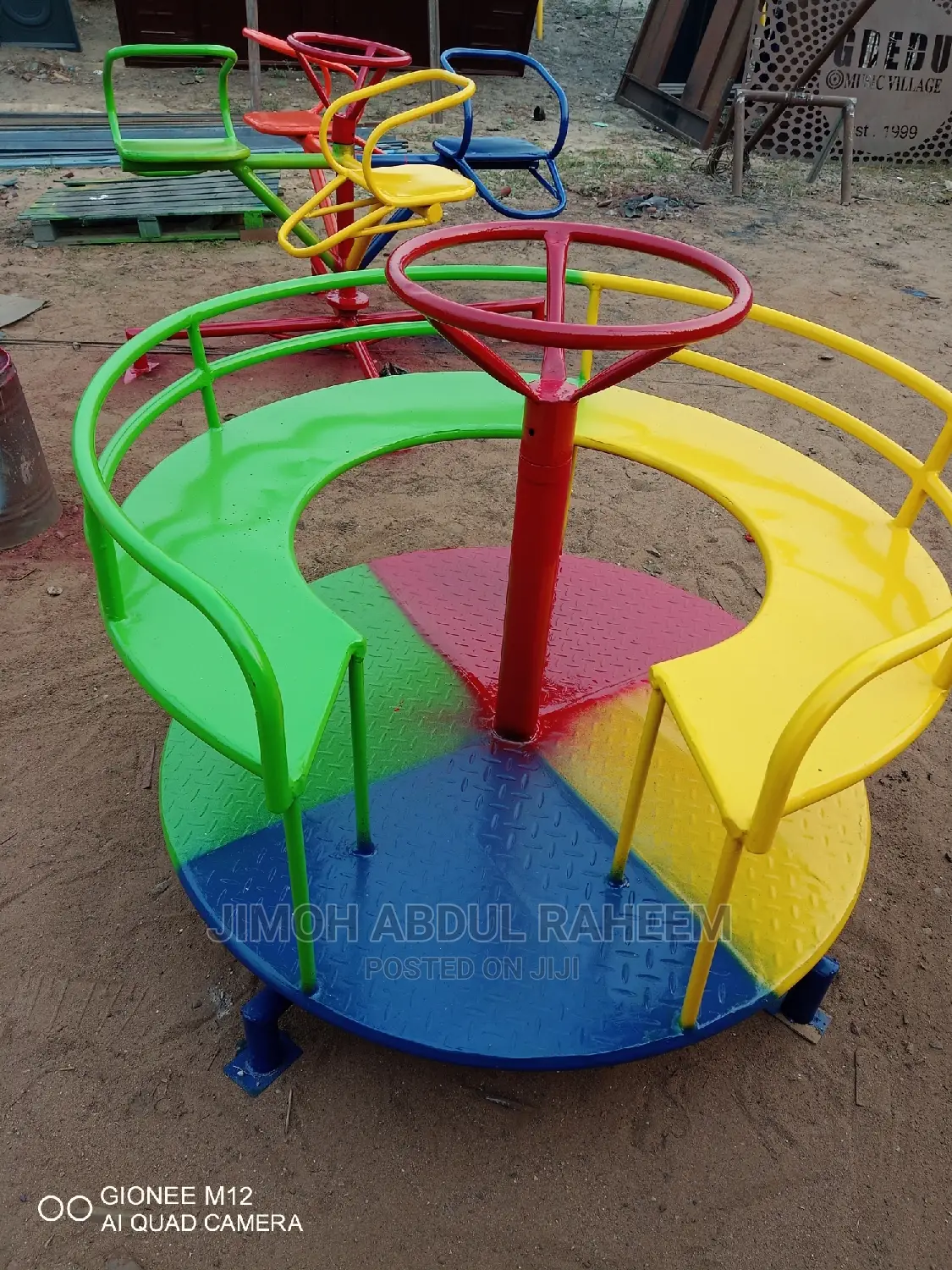 Marryys Go Round, Slides, Swing, And Ziqsor.