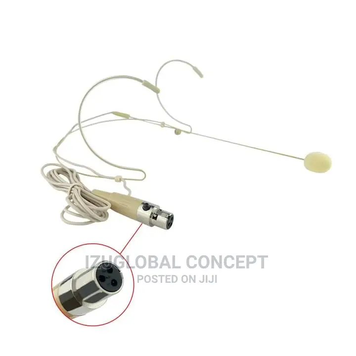 Mini XLR 3 Pin TA3F Plug Condenser Mike Headset
