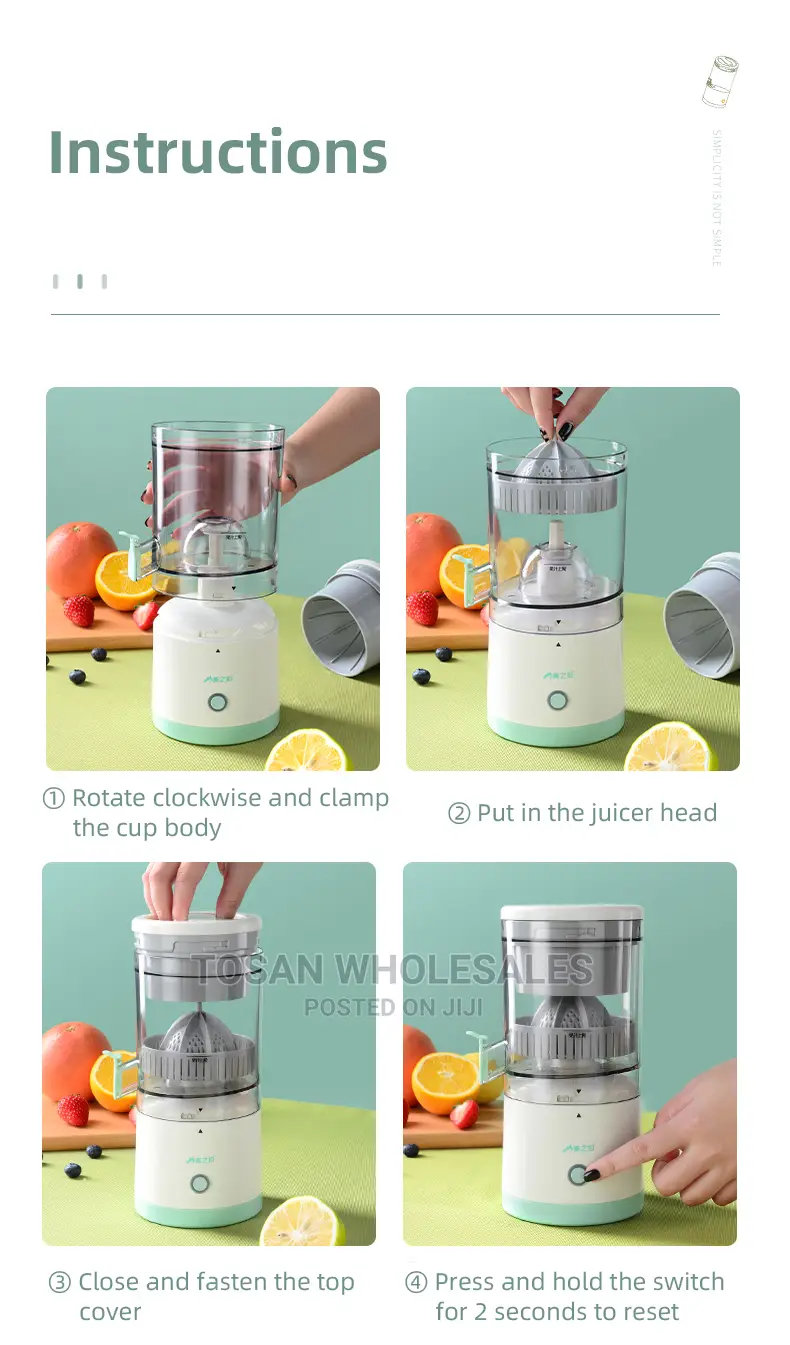 Rechargeable Electric Citrus Juicer