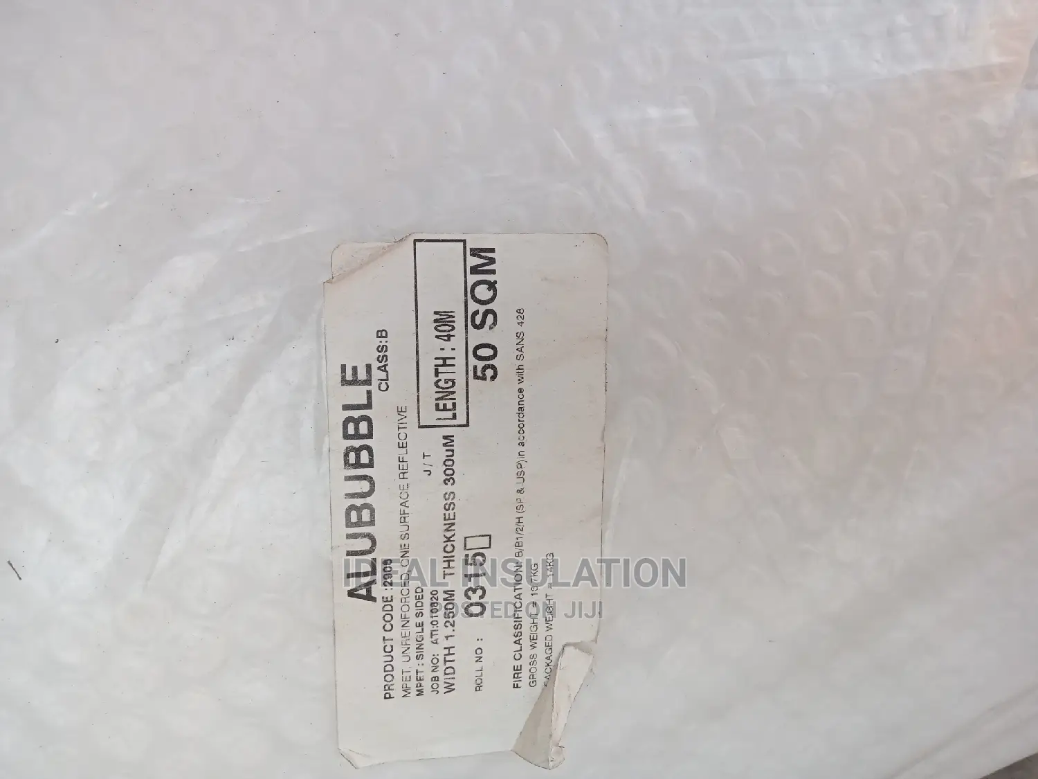 Single Sided Alububble Insulation 1.25mx40m