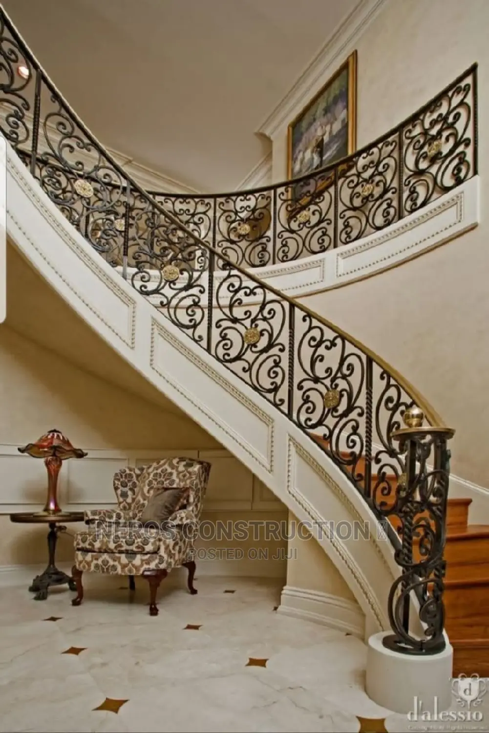 Curly Cumbi Wrought-Iron Rail