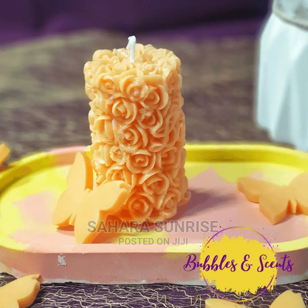 Scented Rose Pillar Candles