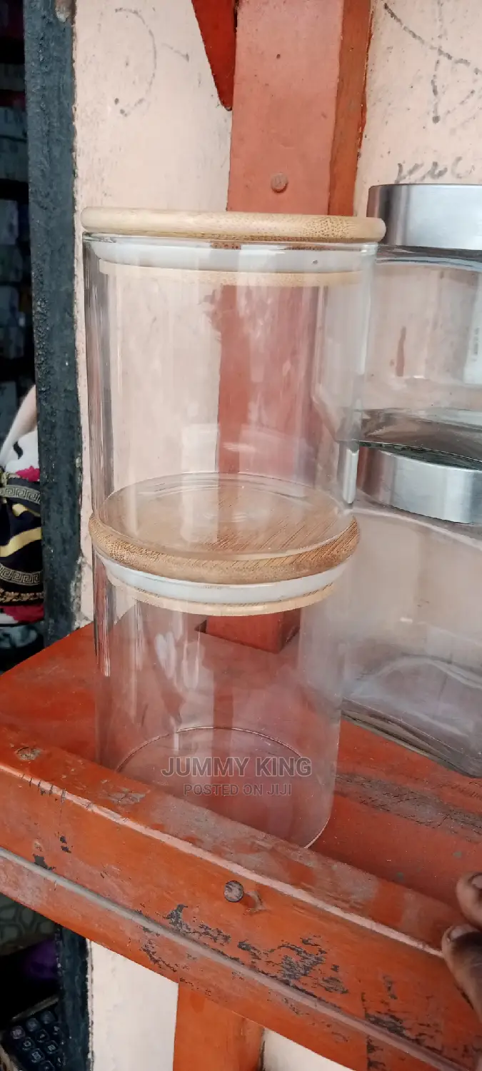 Wooden Glass Jar
