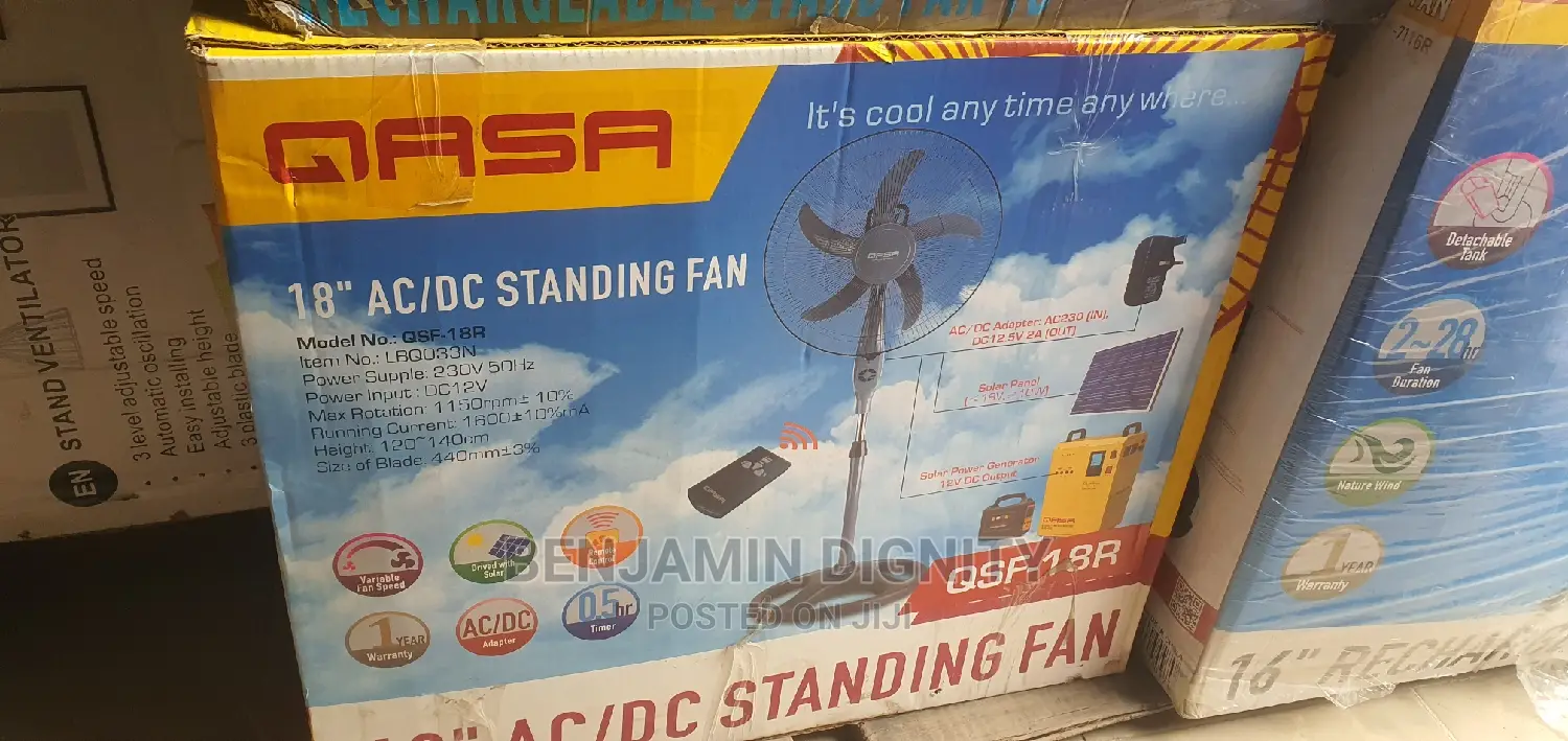 QASA Solar Standing Fan