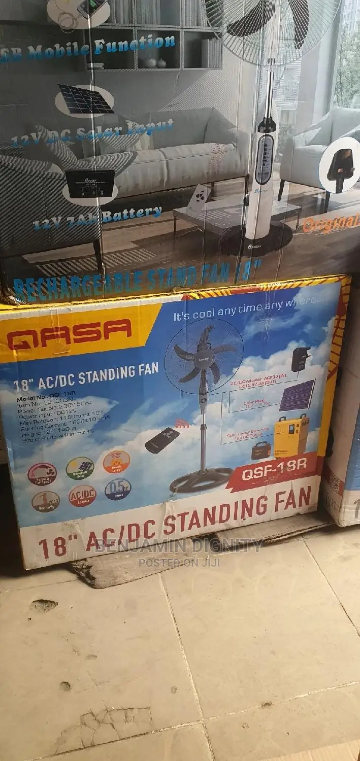 QASA Solar Standing Fan