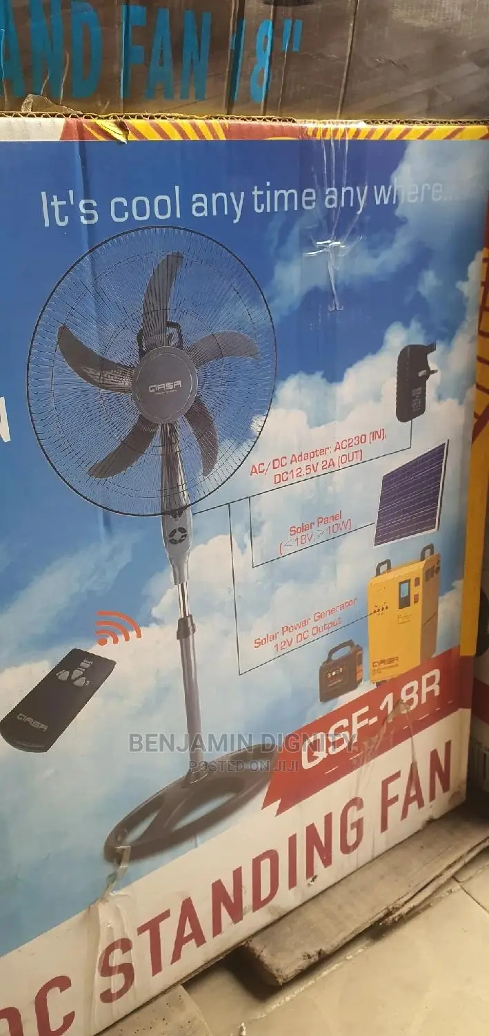 QASA Solar Standing Fan