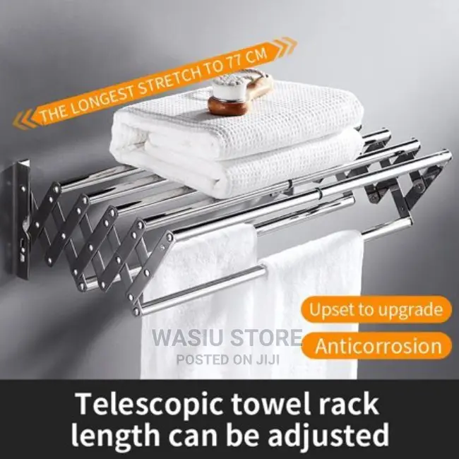 Wall Mount Drying Clothes Rack/Telescopic Towel Hanger