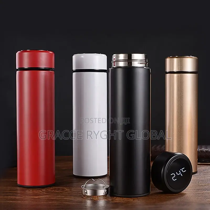 Portable Flask With Thermometer