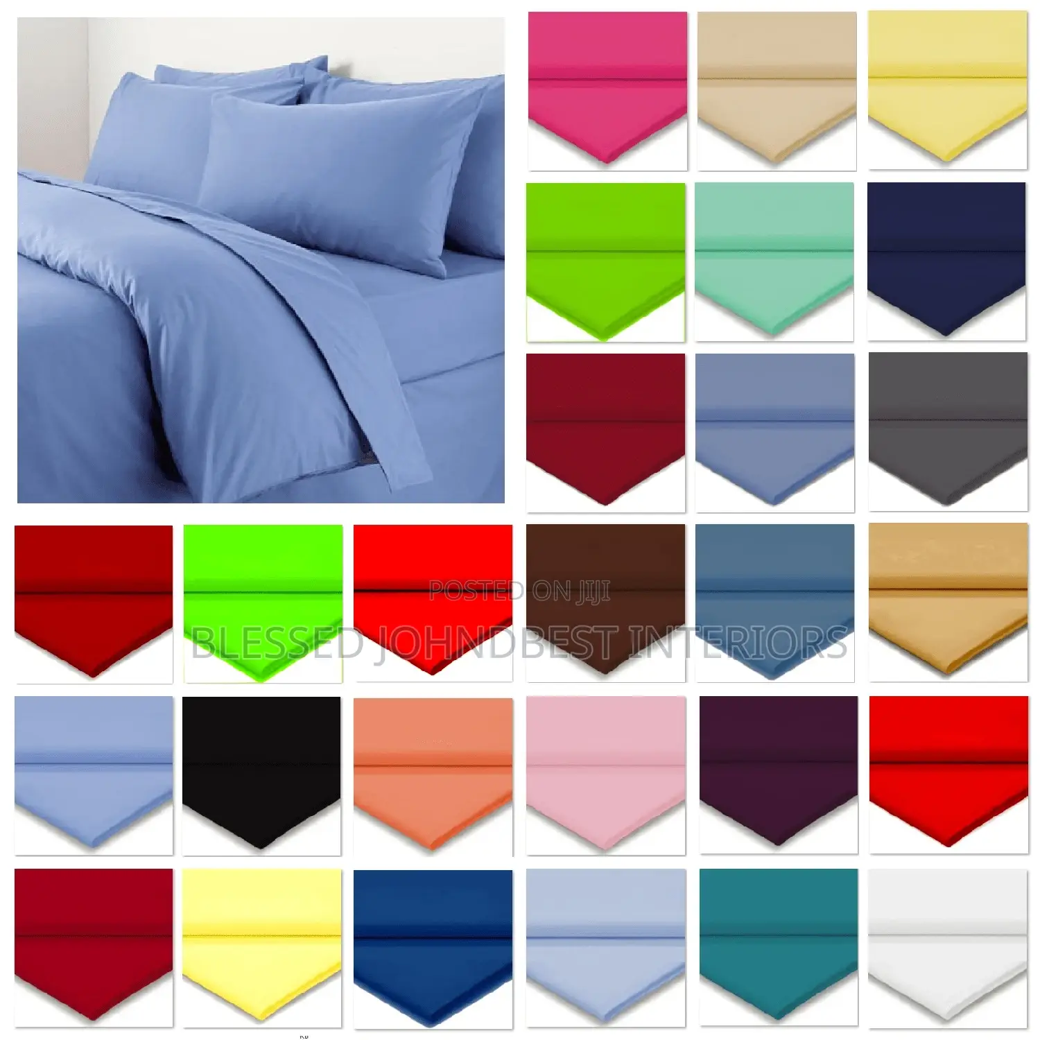 Plain Pure Cotton Bedsheet and Duvet Materials