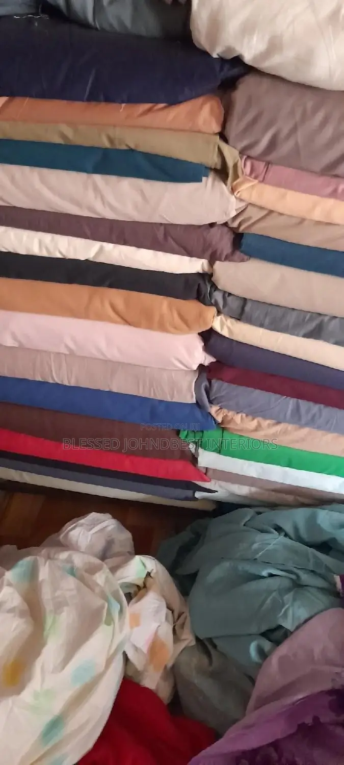 Plain Pure Cotton Bedsheet and Duvet Materials