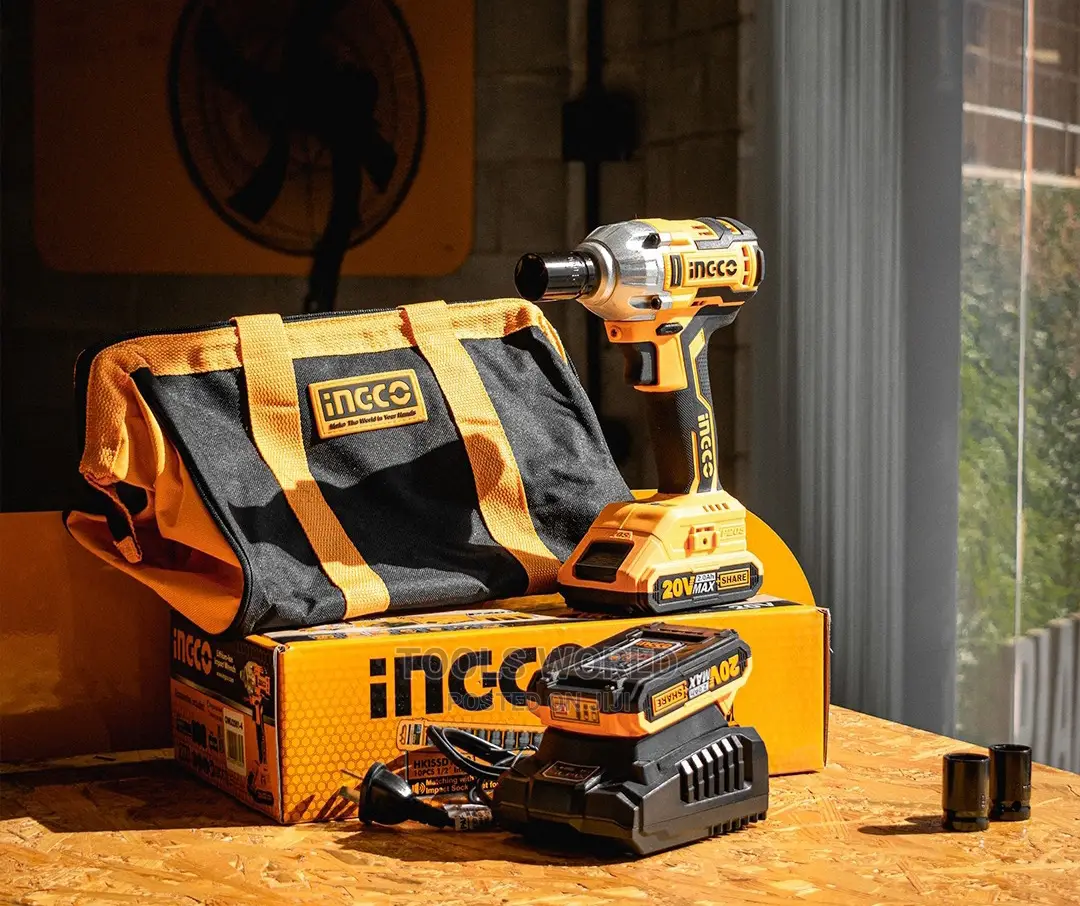20V Cordless Impact Wrench Set, 1/2 Inch Brushless Impact Wr