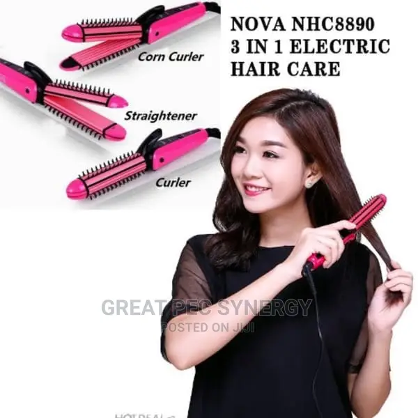 Nova 3 in 1 Straightener, Curler and Comb