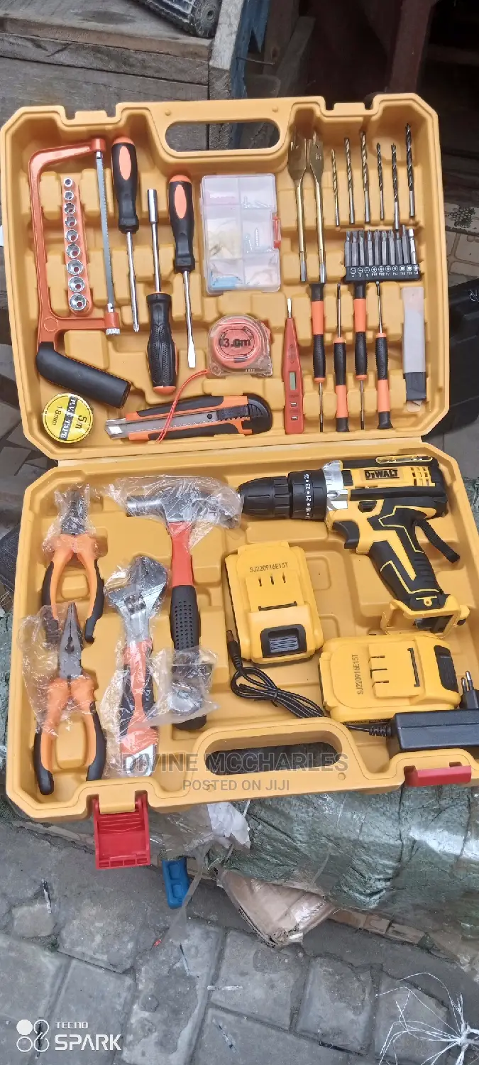 Combination Tools Box With 36v Battery Drilling Machine