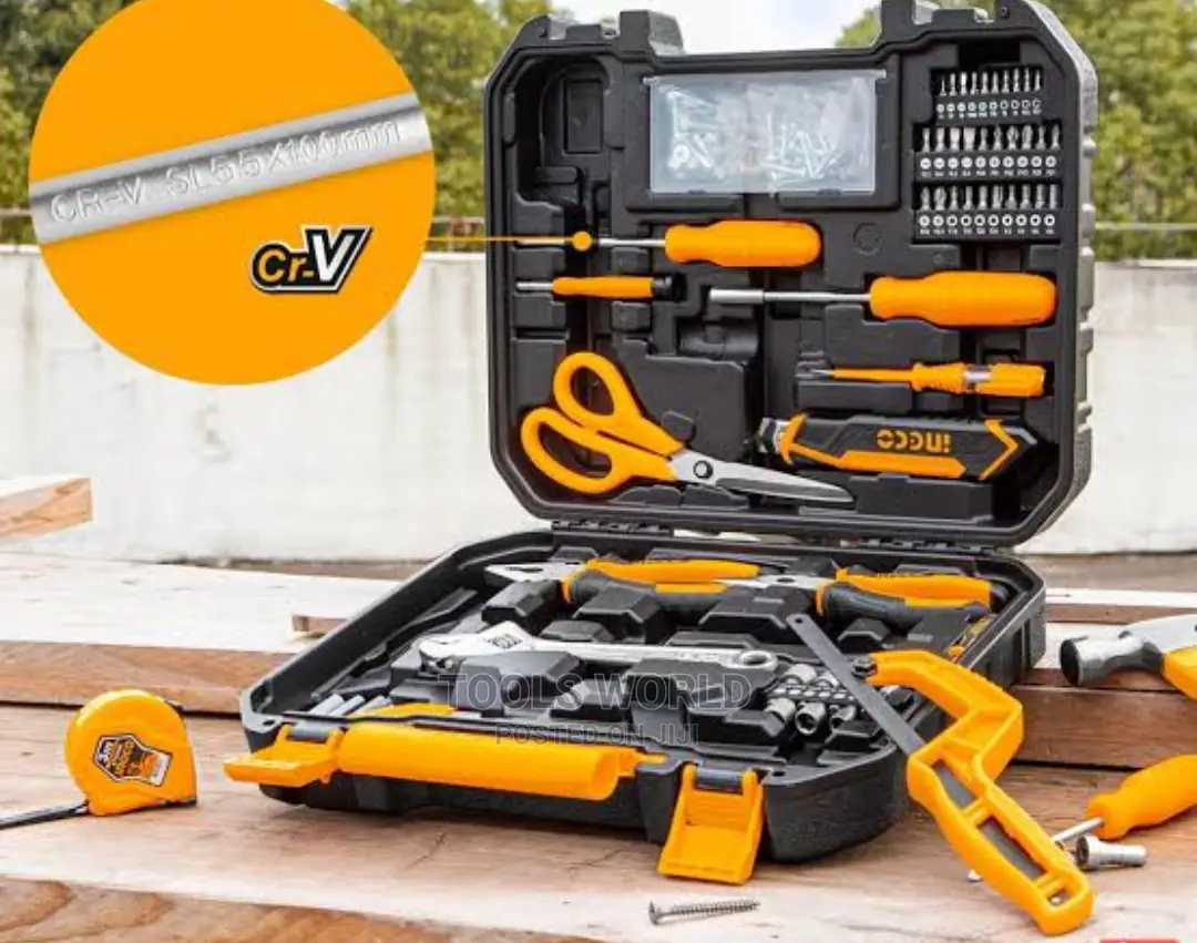 INGCO 120 Pcs Hand Tools Set Household Tool Kits Screwdriver