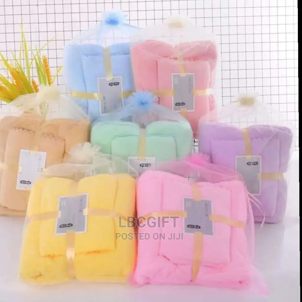 2 In 1 Towel Set In Different Colours (Wholesales Only)