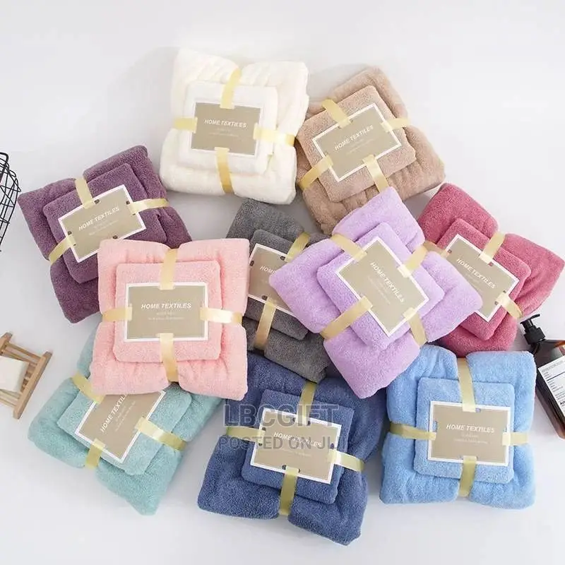 2 In 1 Towel Set In Different Colours (Wholesales Only)