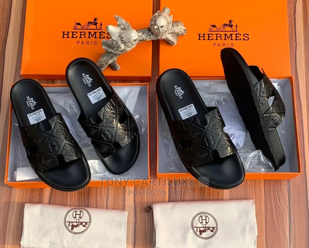 Hermès Men Lúxury Slippers
