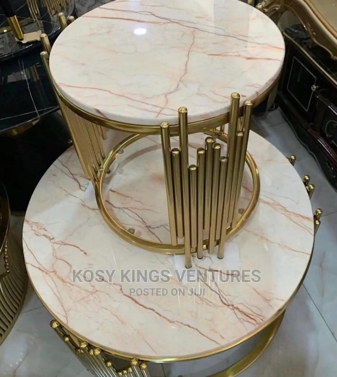 Turkish Marble Centre Table With Two Side Stools