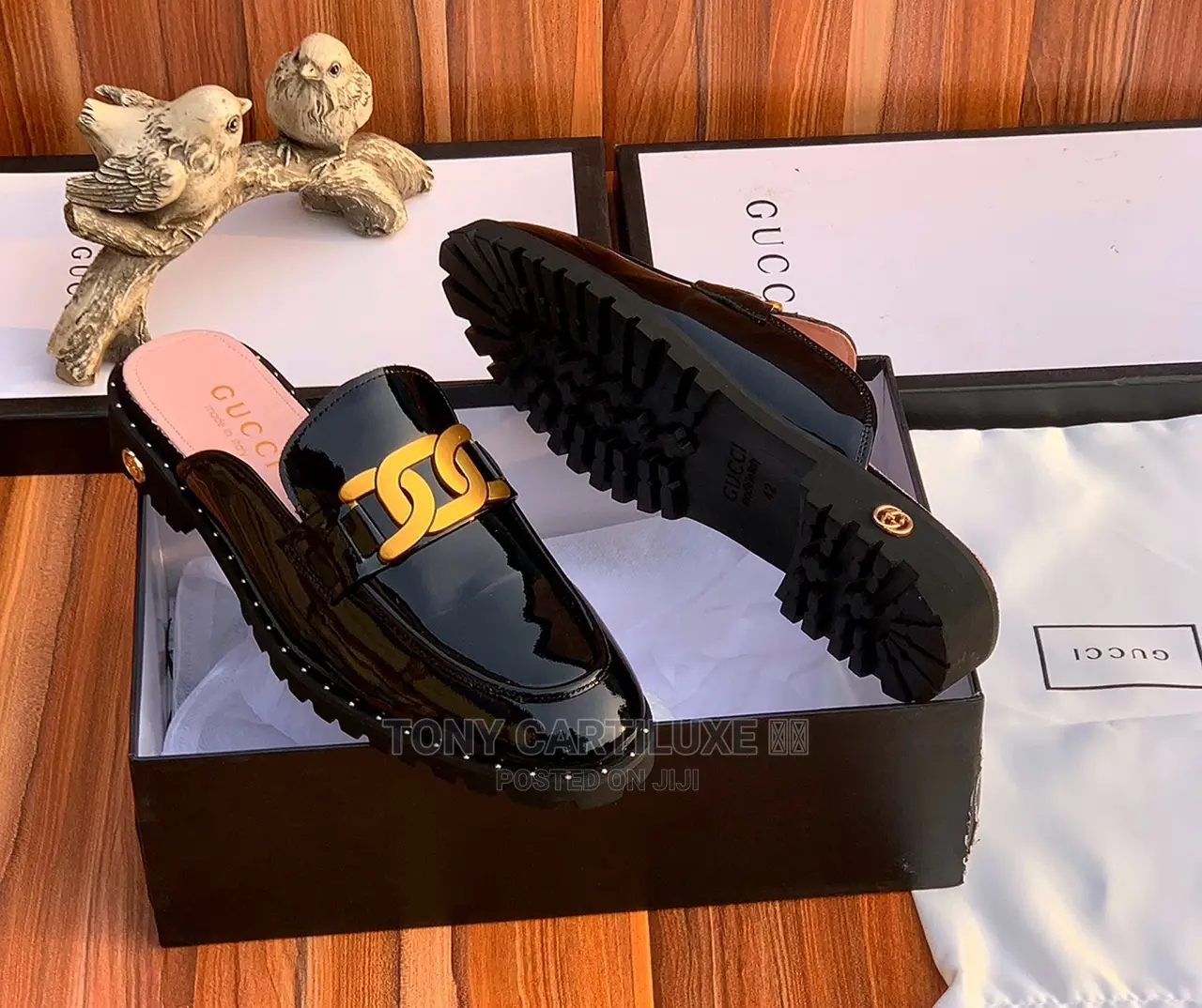 Gucci Men Women Half Shoe