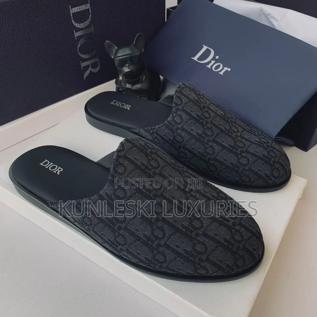 Original Christian Dior Mules Leather Shoe Available