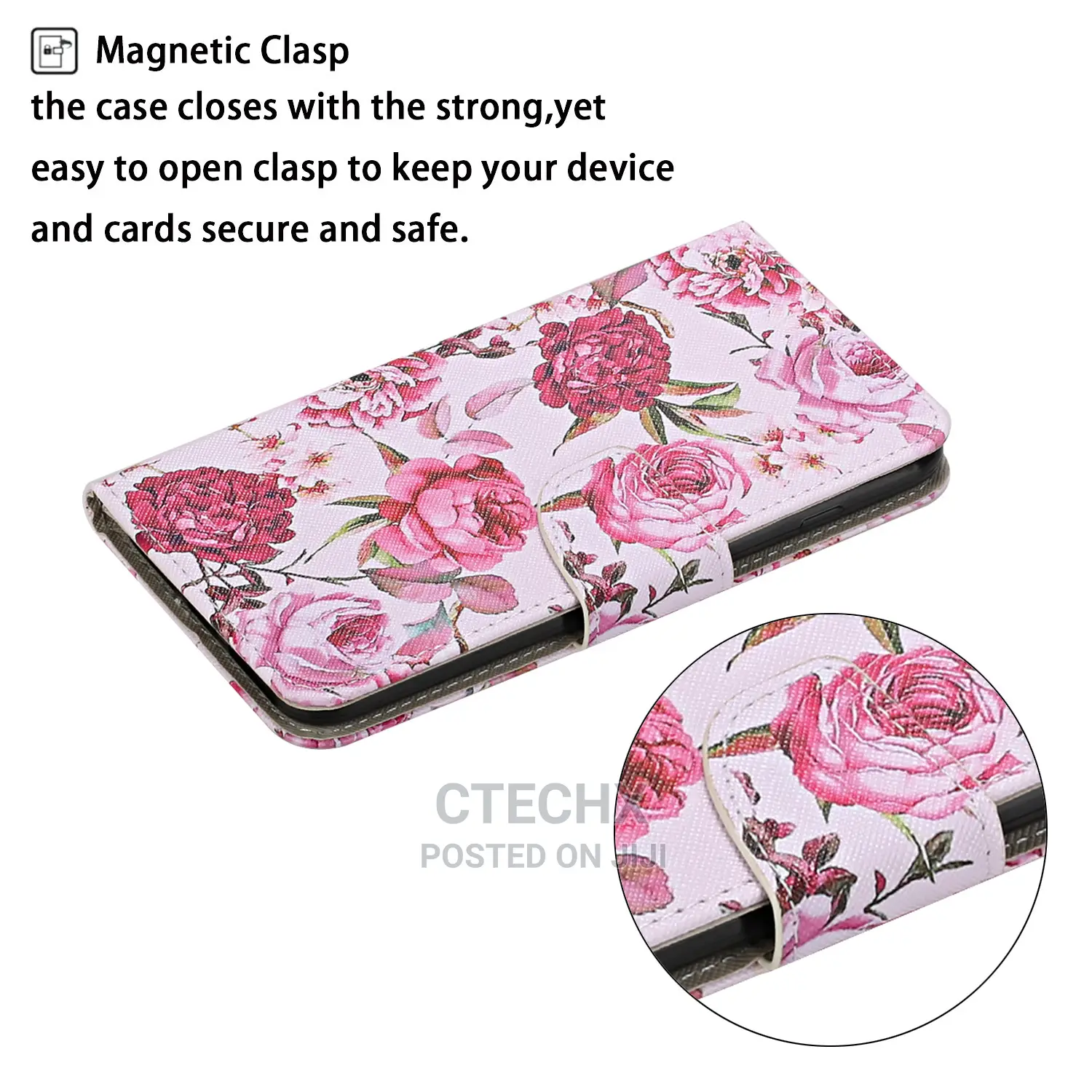 Samsung Galaxy A21S Case Flower Leather Magnetic Wallet Bags
