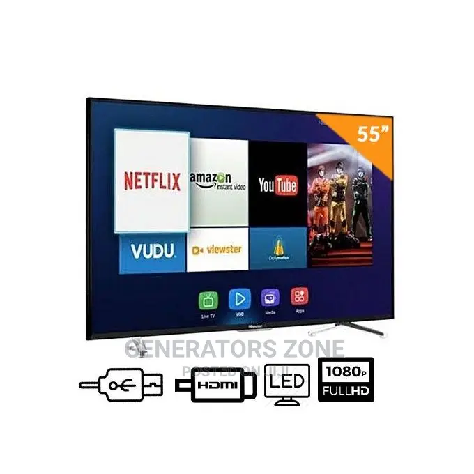 Hisense 55” Smart UHD TV + Youtube, Netflix