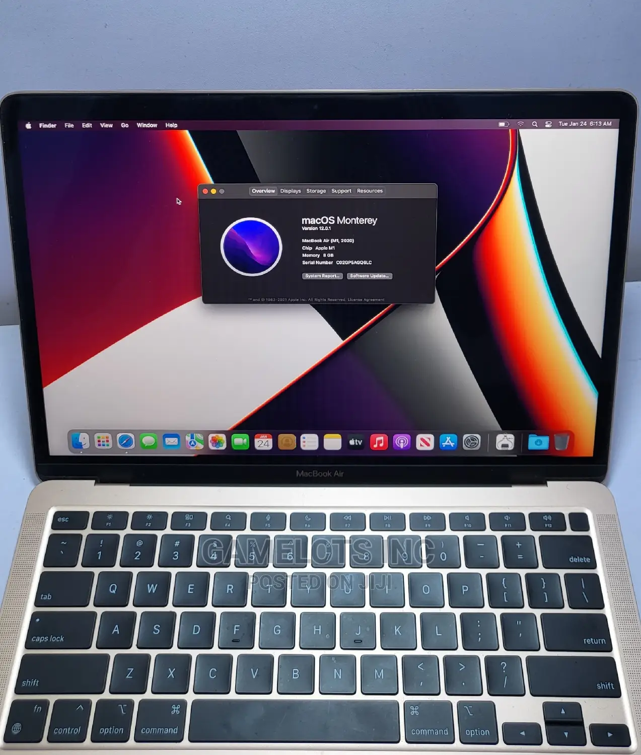 Laptop Apple MacBook Air 2020 M1 8GB Apple M1 SSD 256GB