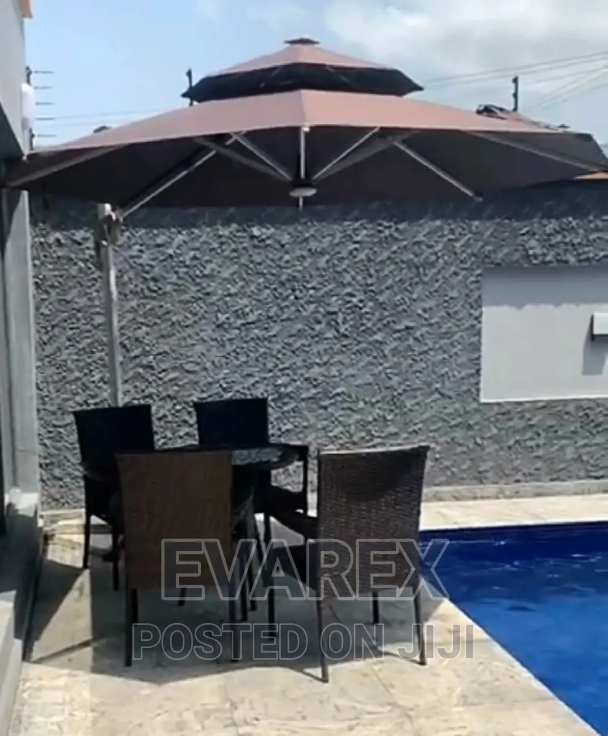 Solar Light Umbrella Canopy, Outdoor Poolside/Garden