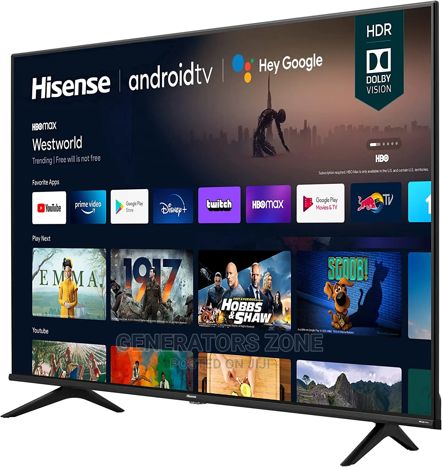 43" Hisense Uhd- TV With Bluetooth+Netflix