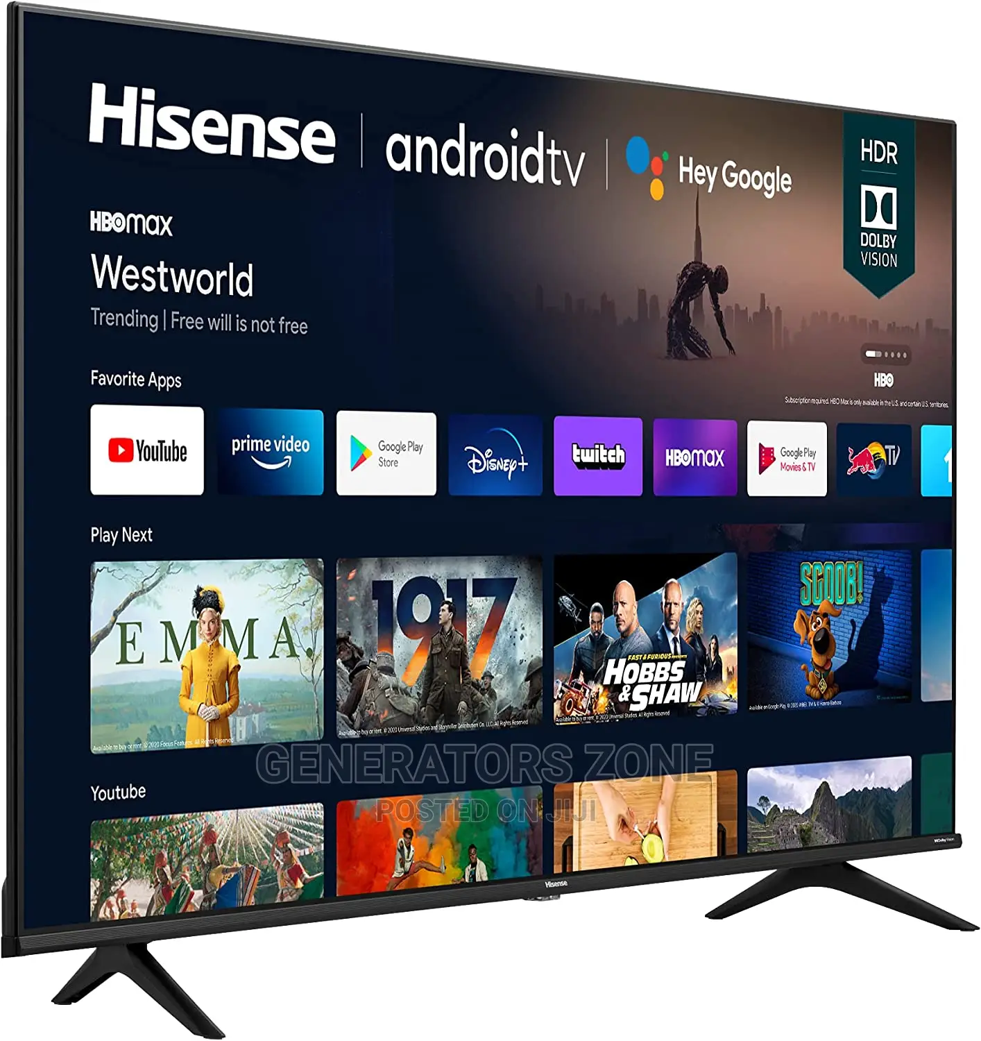 43" Hisense Uhd- TV With Bluetooth+Netflix