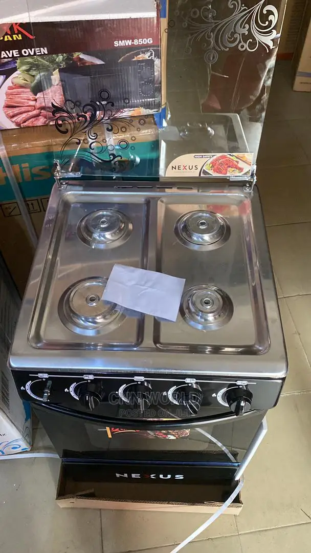 New Nexus 4 Burners Gas Cooker 50 by 55 With OVEN Blue Flame
