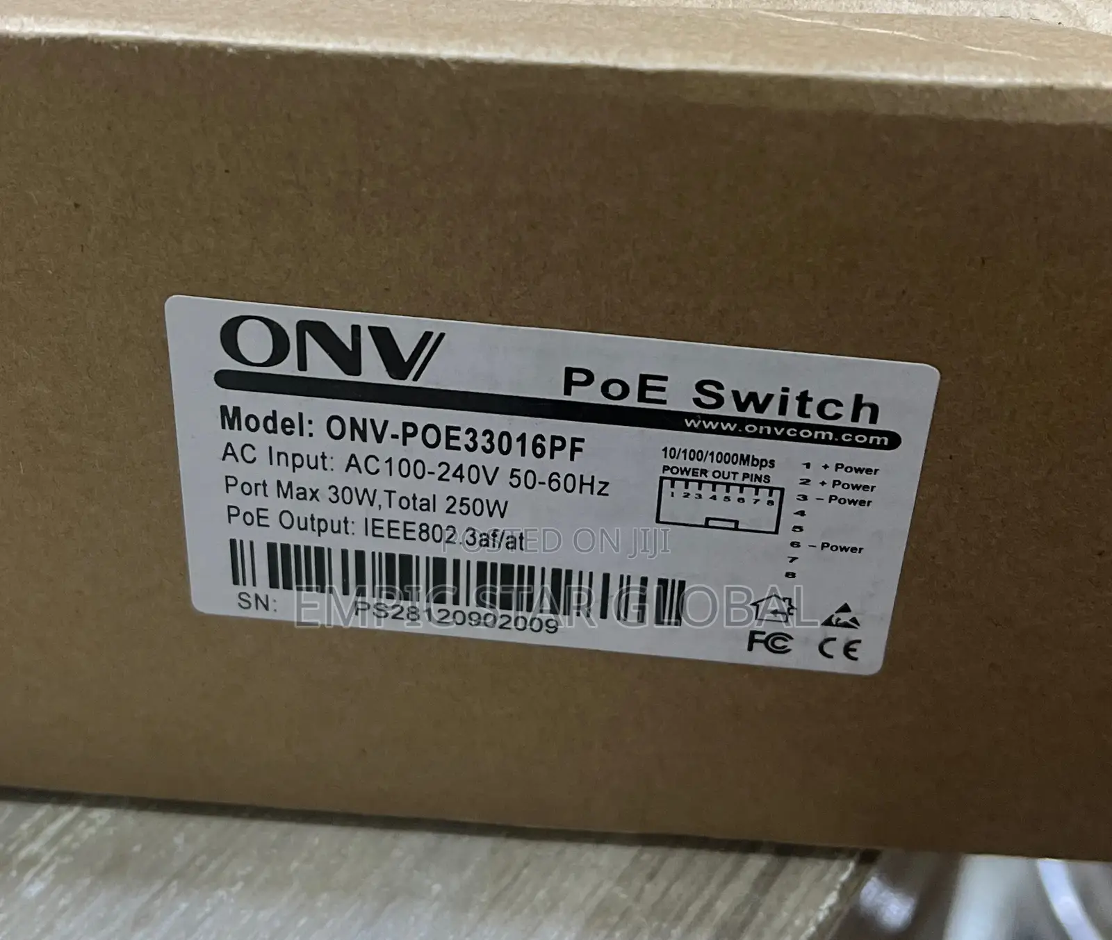 Onv 16port Full Gigabit Poe Switch 18-port ONV-POE33016PF